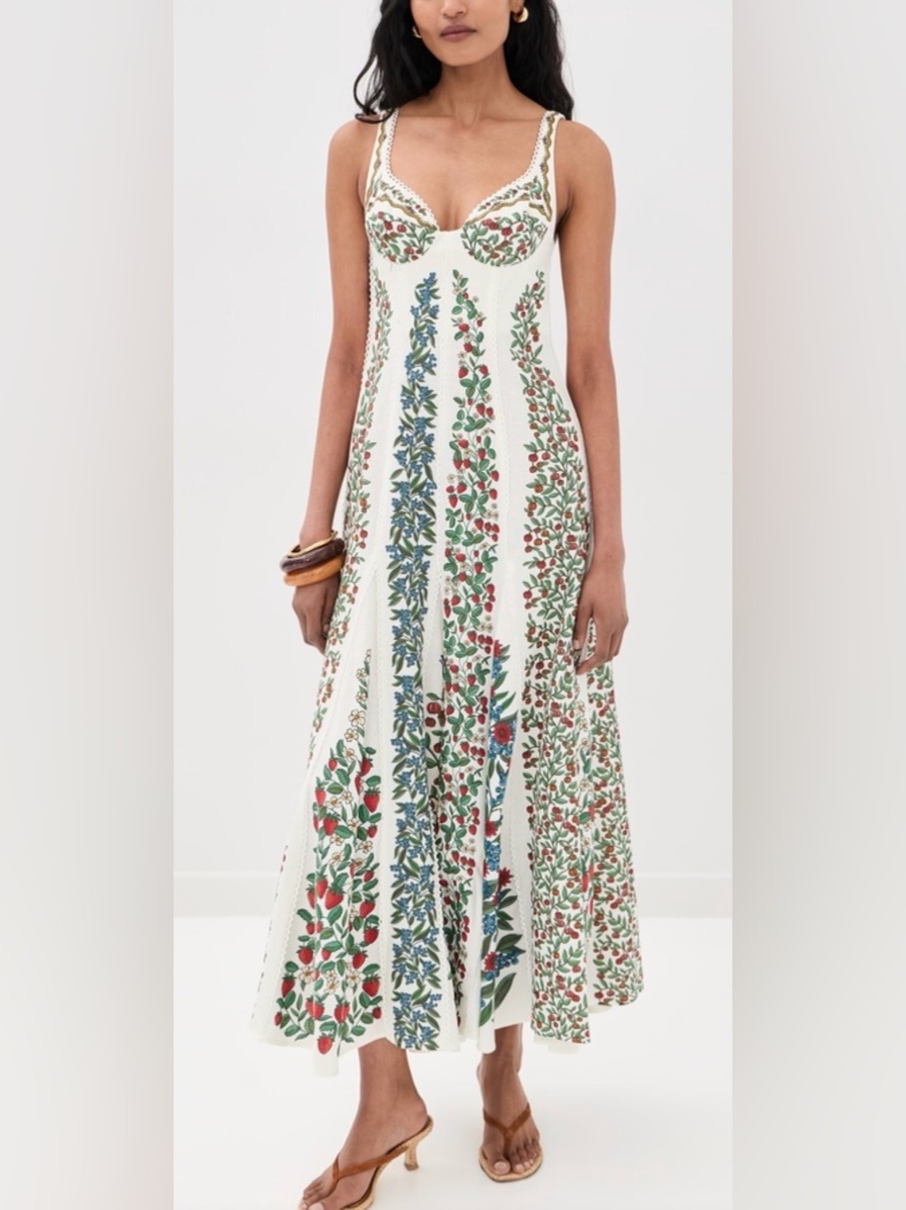 FARM Rio Fruity Beauty Linen Blend Maxi Dress | S - Picture 3 of 15